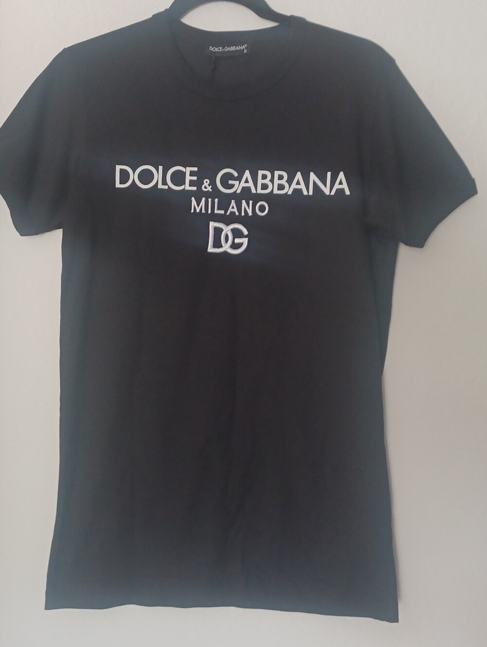 NWT Dolce & Gabbana Milano Logo T-SHIRT Top Black, sz. S